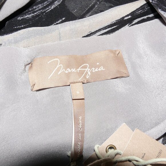 VINTAGE MAX AZRIA SPRING 2010 RUNWAY SILK MAXI DRESS w/FRONT SLIT NWT SZ S - Picture 9 of 11